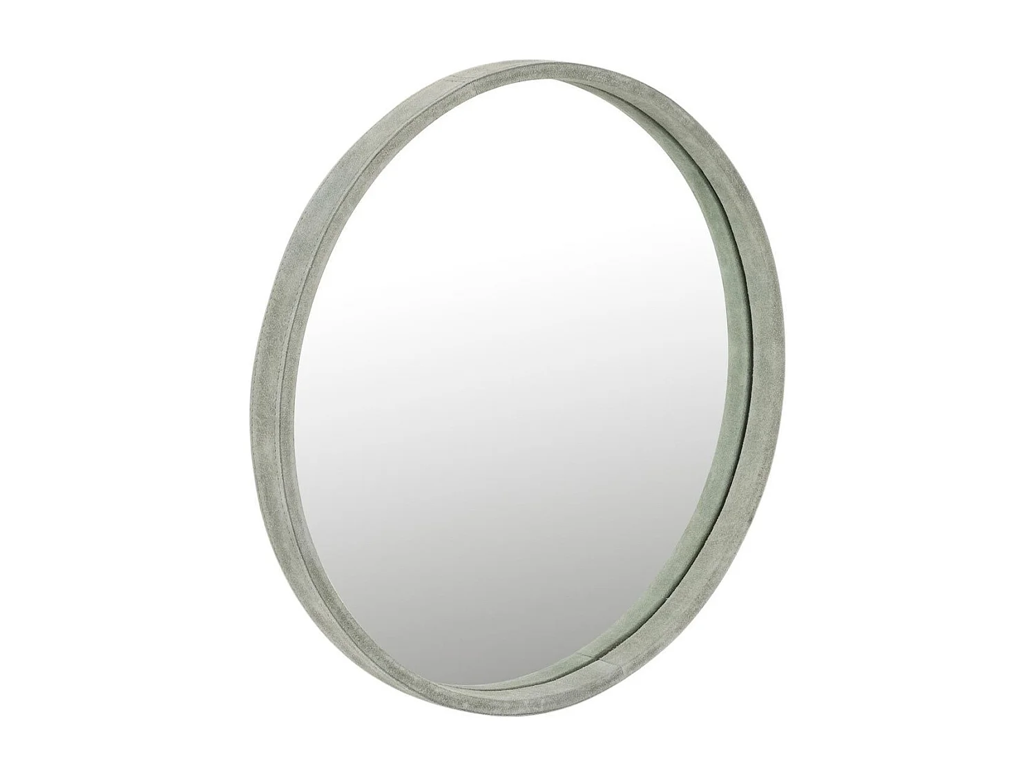 Miroir Mural Design en Cuir "Tortu" 41cm Vert