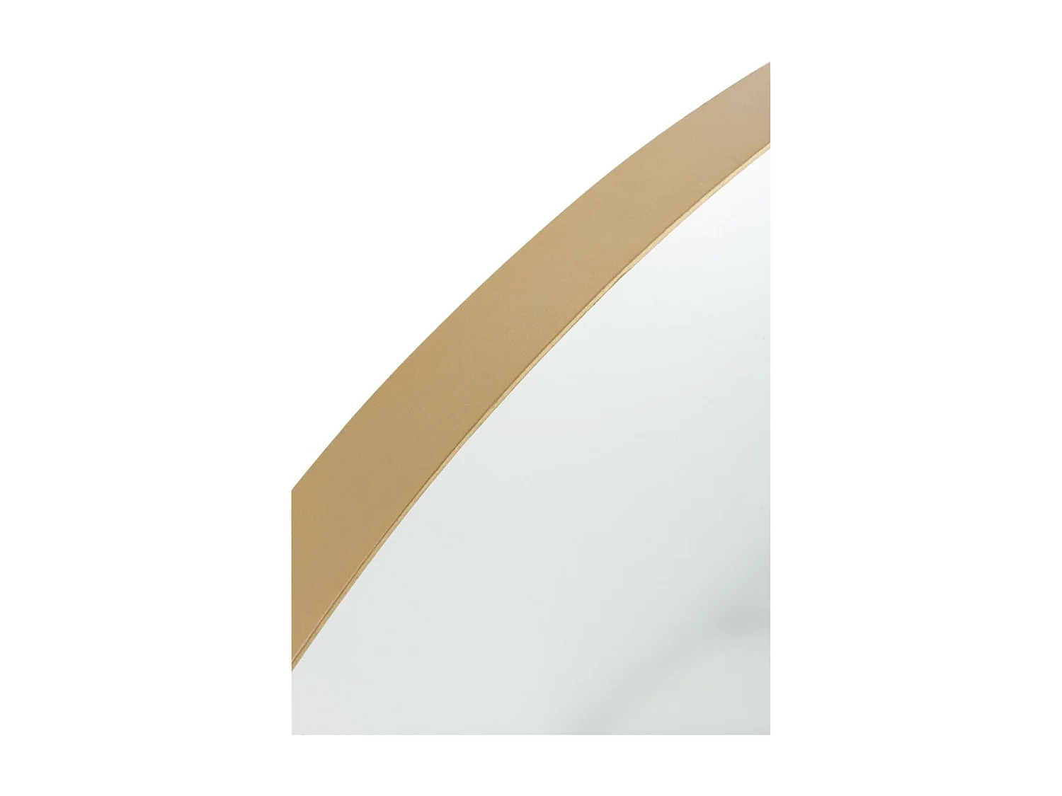 Miroir Mural Rond Design "Bord Métal" 110cm Or