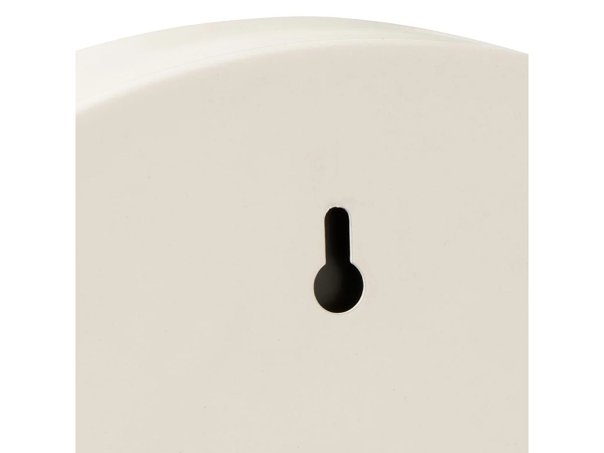 Miroir Mural Rond Déco "Bord Métal" 30cm Blanc