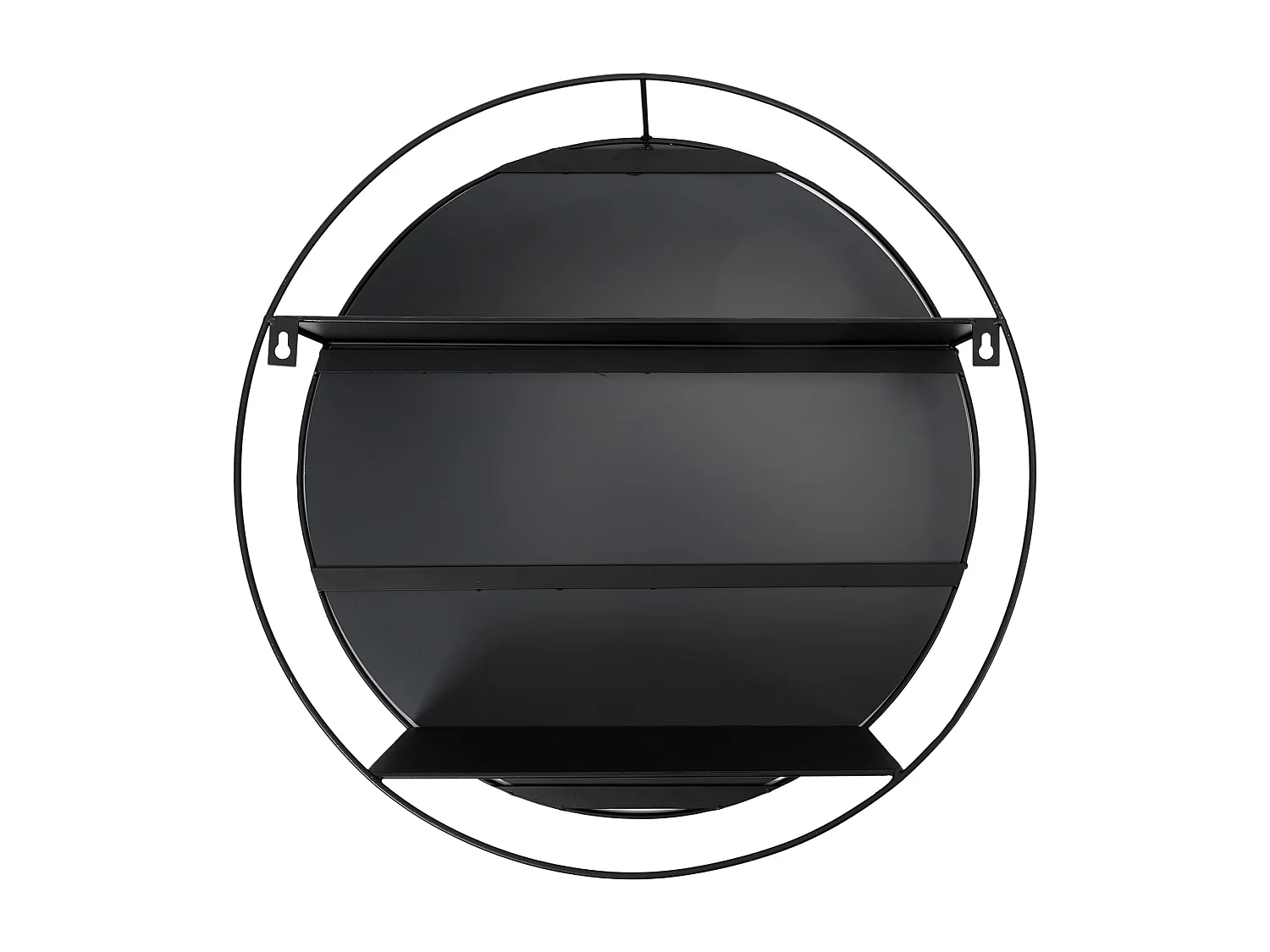 Miroir Filaire Etagere 45cm Noir