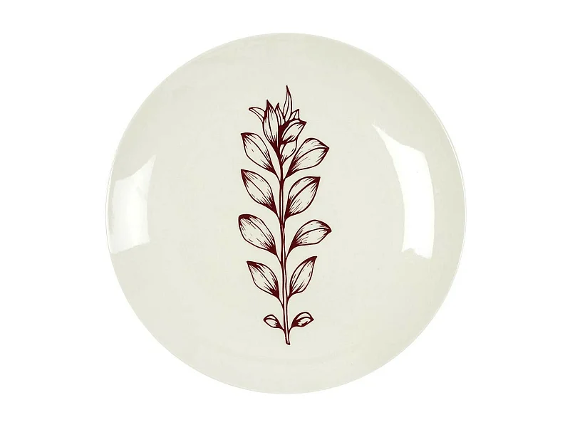 Lot de 6 Assiettes à Dessert "Cottage" 20cm Rouge