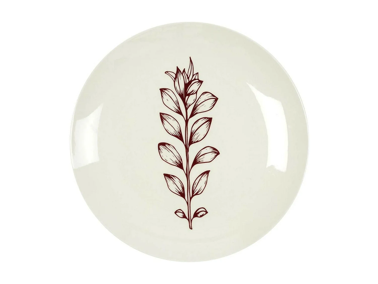 Lot de 6 Assiettes à Dessert "Cottage" 20cm Rouge