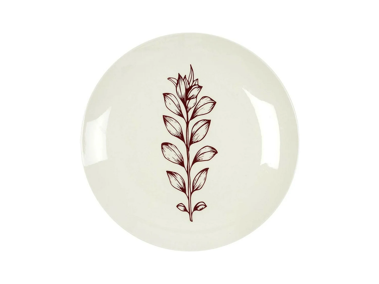 Lot de 6 Assiettes à Dessert "Cottage" 20cm Rouge