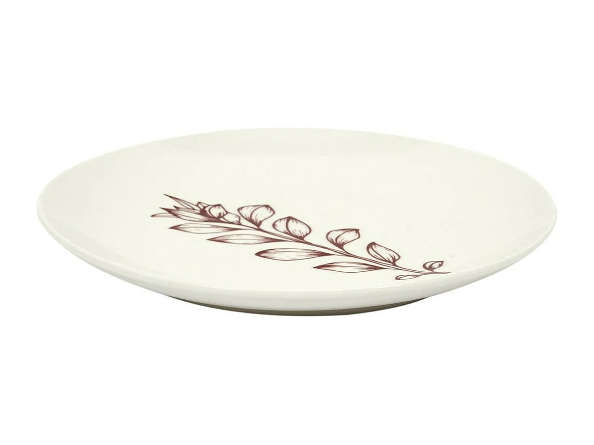 Lot de 6 Assiettes à Dessert "Cottage" 20cm Rouge