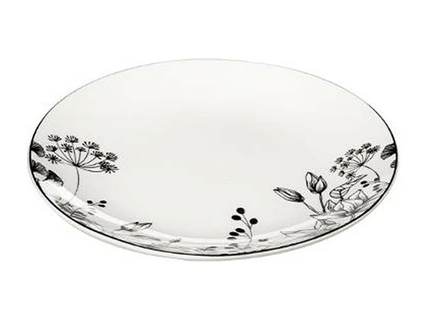 Lot de 6 Assiettes à Dessert "White Floral" 20cm Blanc