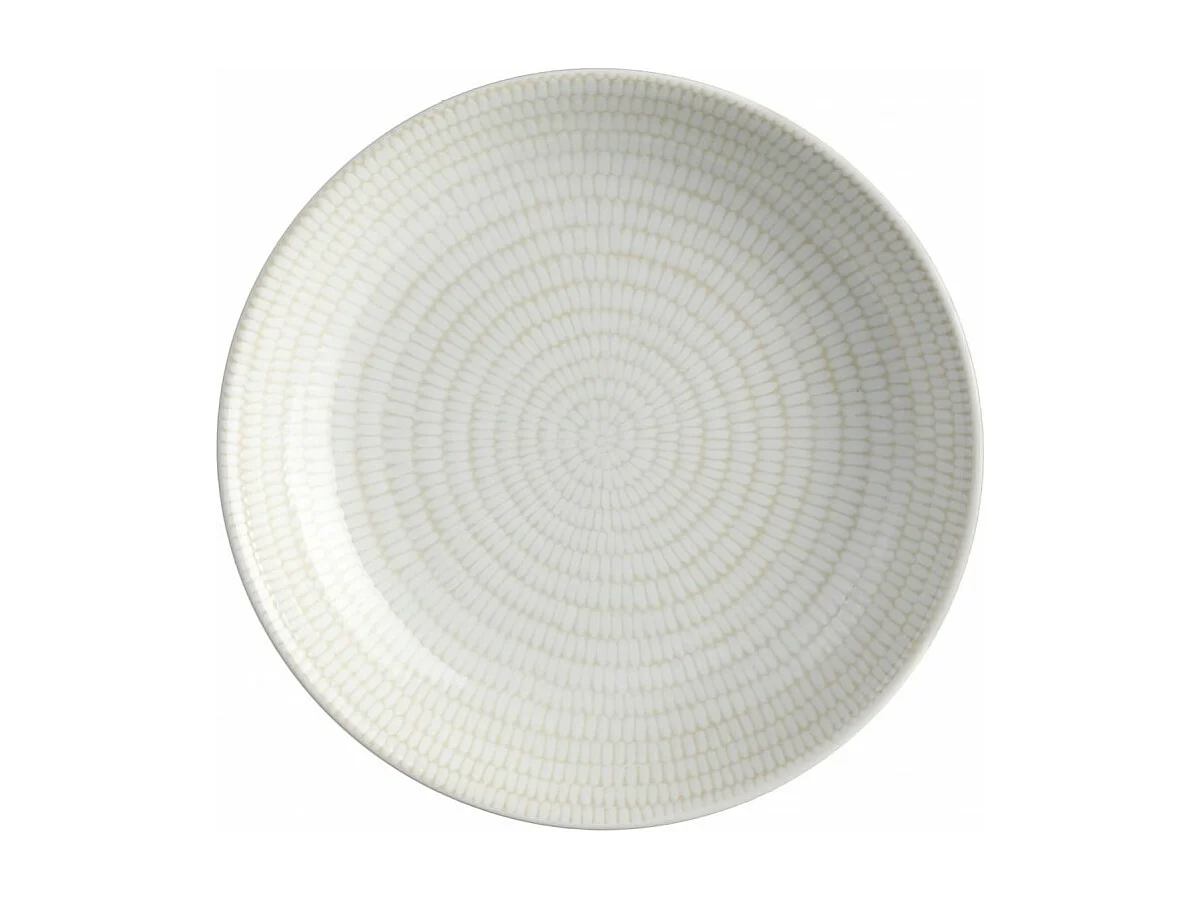 Lot de 6 Assiettes Creuses "Rice" 20cm Blanc