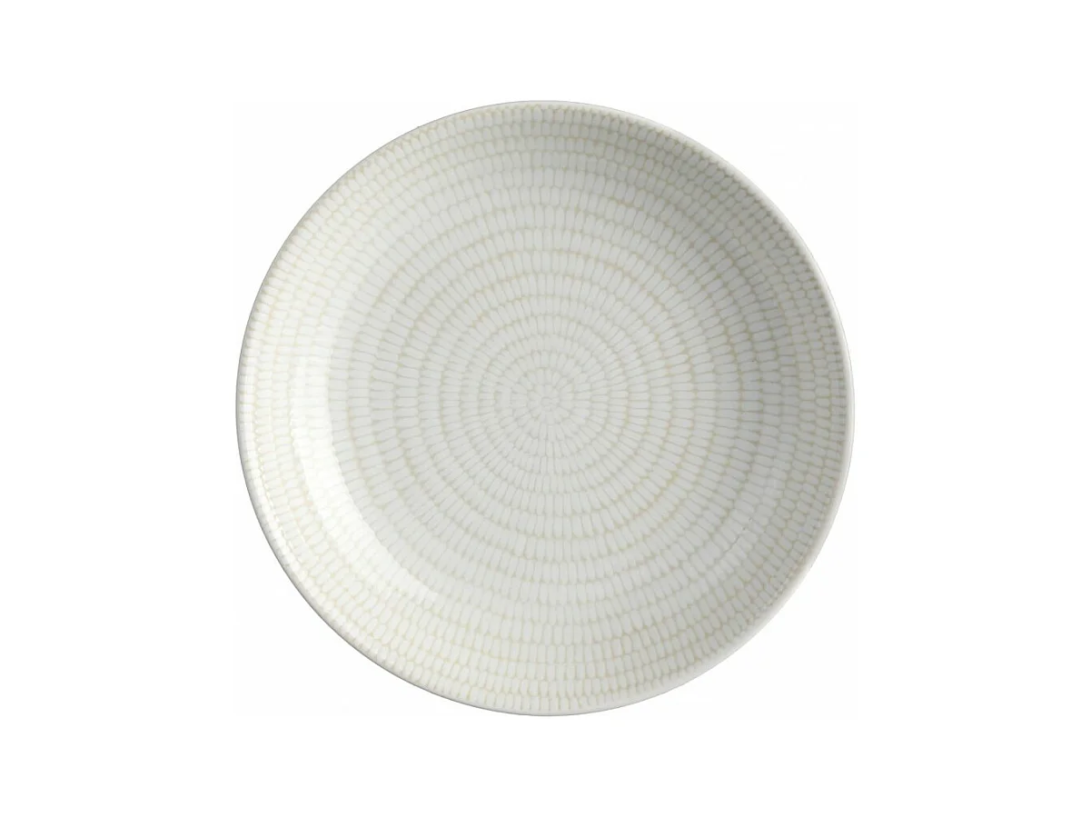 Lot de 6 Assiettes Creuses "Rice" 20cm Blanc