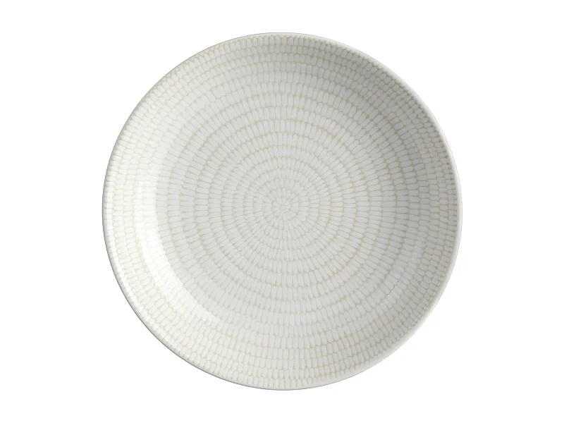 Lot de 6 Assiettes Creuses "Rice" 20cm Blanc