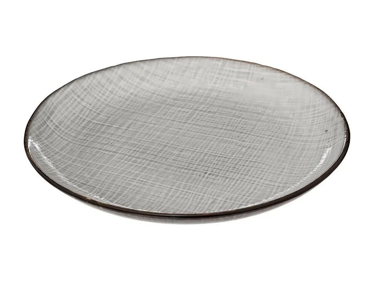 Lot de 6 Assiettes à Dessert "Sarah" 20cm Gris