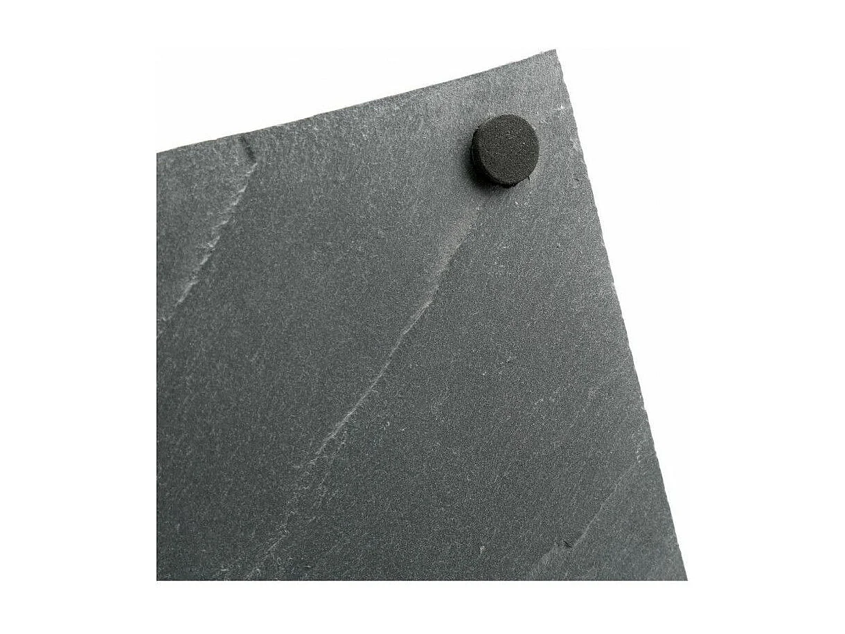 Lot de 6 Assiettes à Dessert Carrées "Ardoise" 20cm Gris