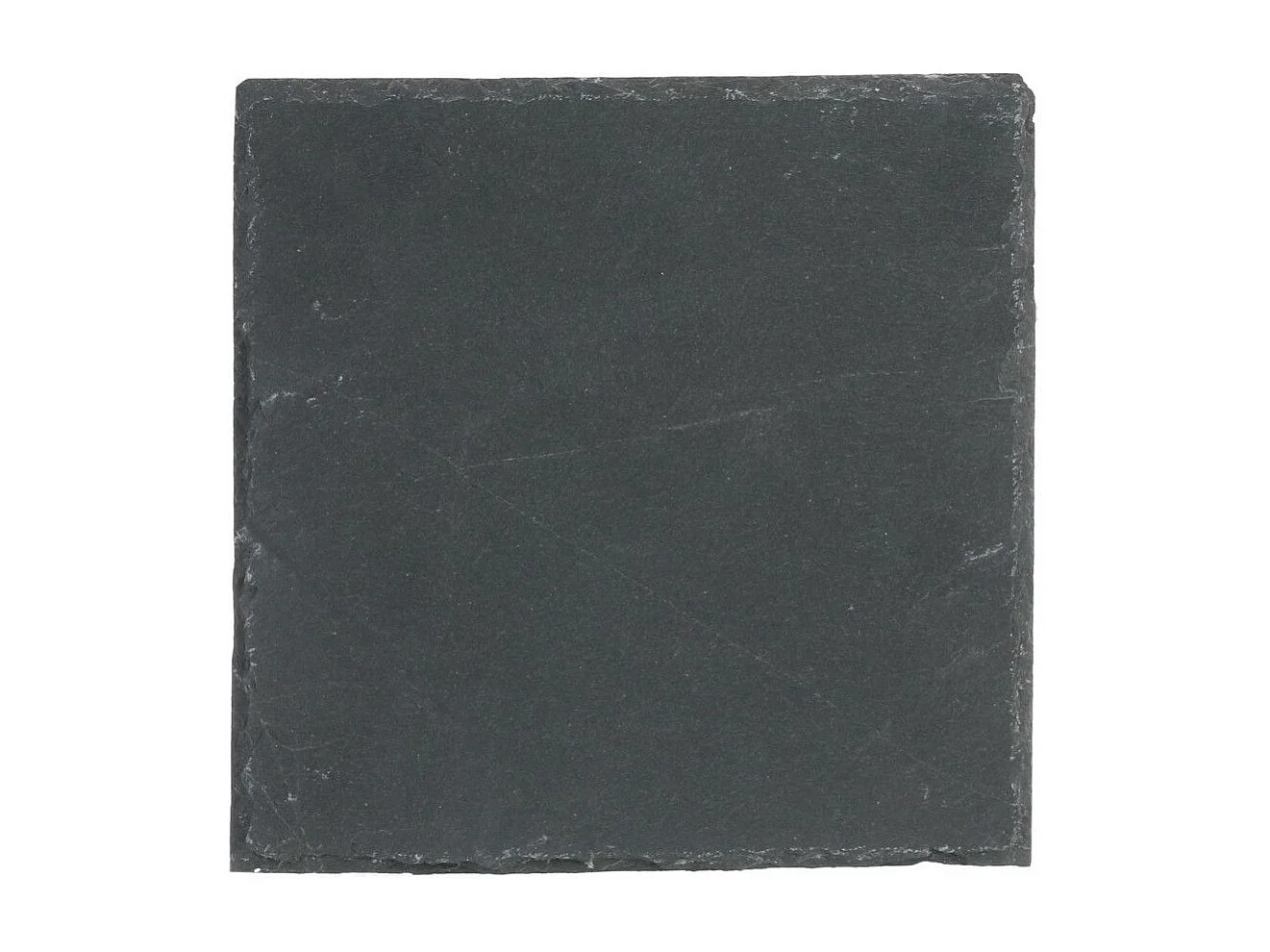 Lot de 6 Assiettes à Dessert Carrées "Ardoise" 20cm Gris