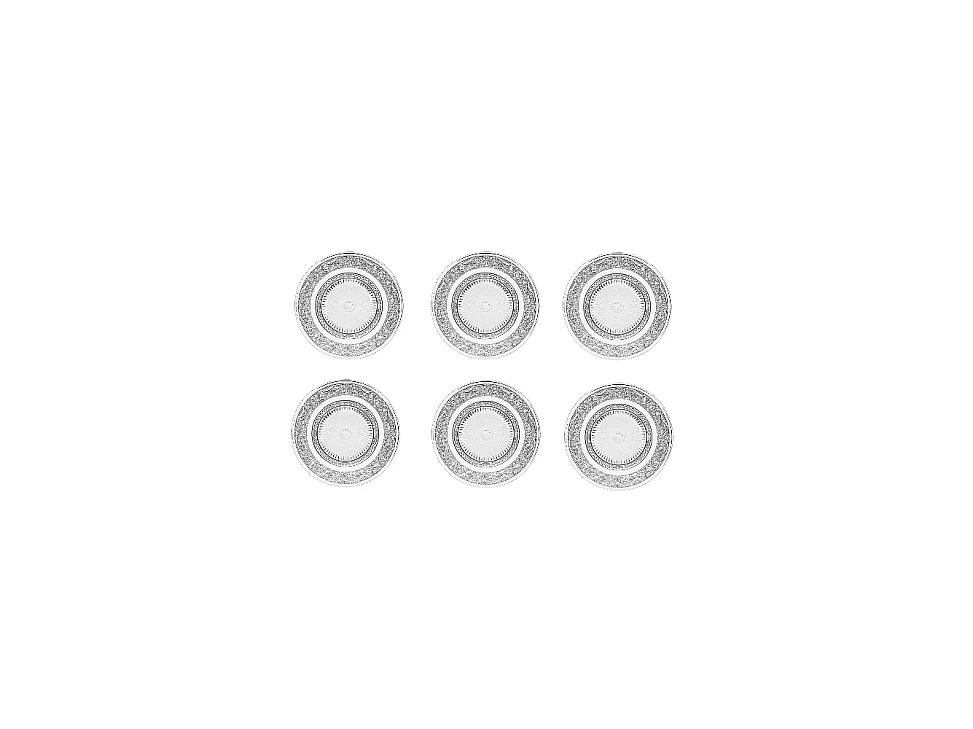 Lot de 6 Assiettes à Dessert "Renaissance" 20cm Transparent