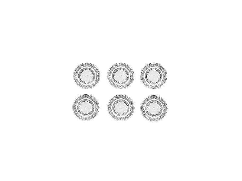 Lot de 6 Assiettes à Dessert "Renaissance" 20cm Transparent