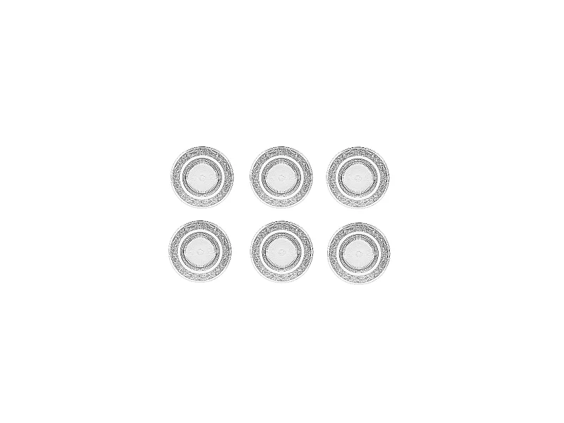 Lot de 6 Assiettes à Dessert "Renaissance" 20cm Transparent