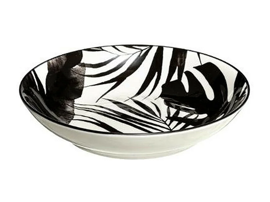 Lot de 6 Assiettes Creuses "Palme" 20cm Noir