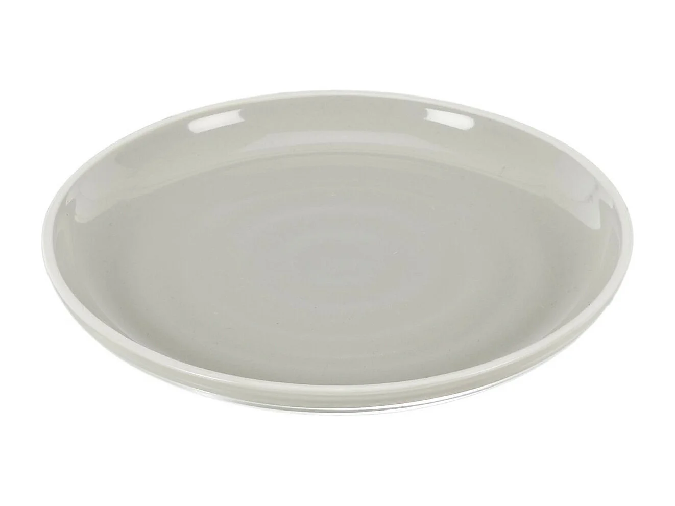 Lot de 6 Assiettes à Dessert "Bicolore Mania" 20cm Gris