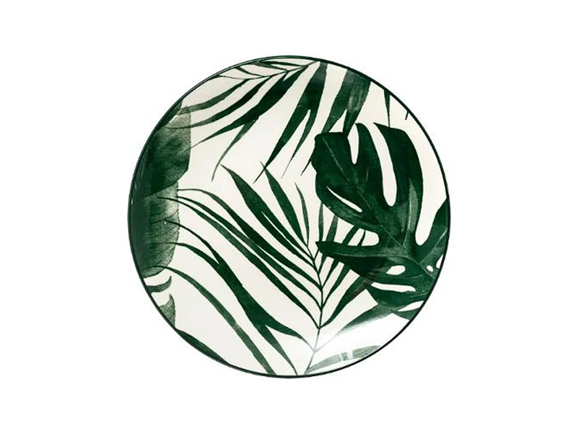 Lot de 6 Assiettes Creuses "Palme" 20cm Vert
