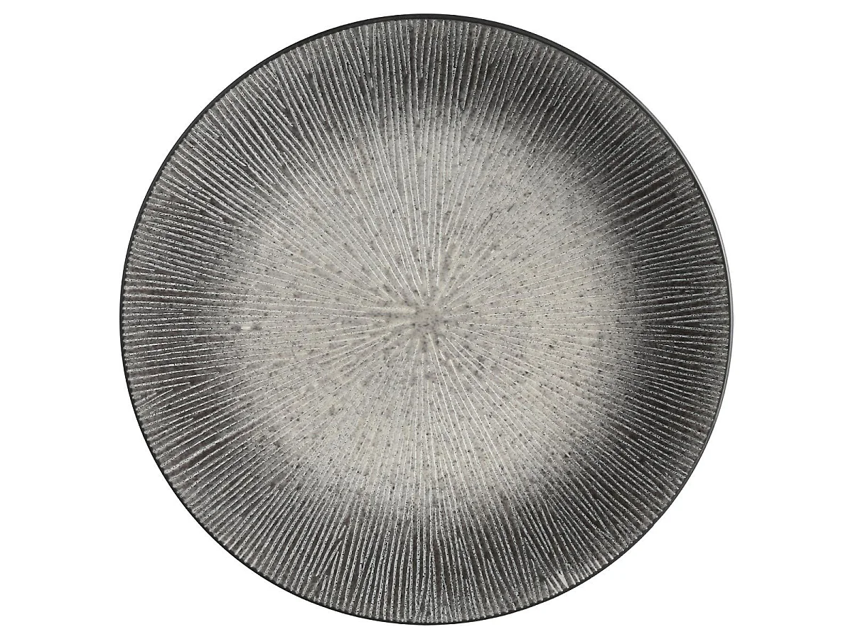 Lot de 6 Assiettes Plates "Atelier" 27cm Gris