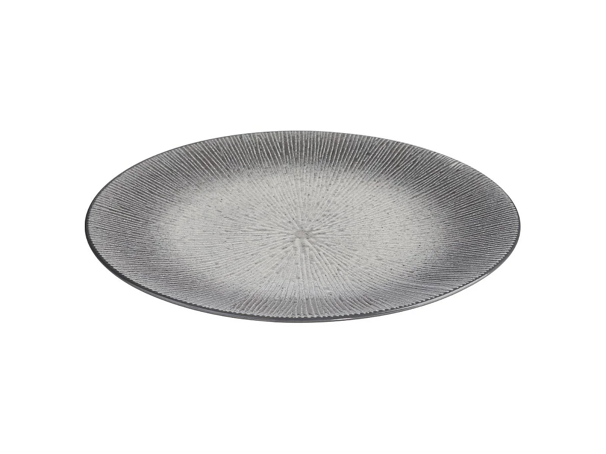Lot de 6 Assiettes Plates "Atelier" 27cm Gris