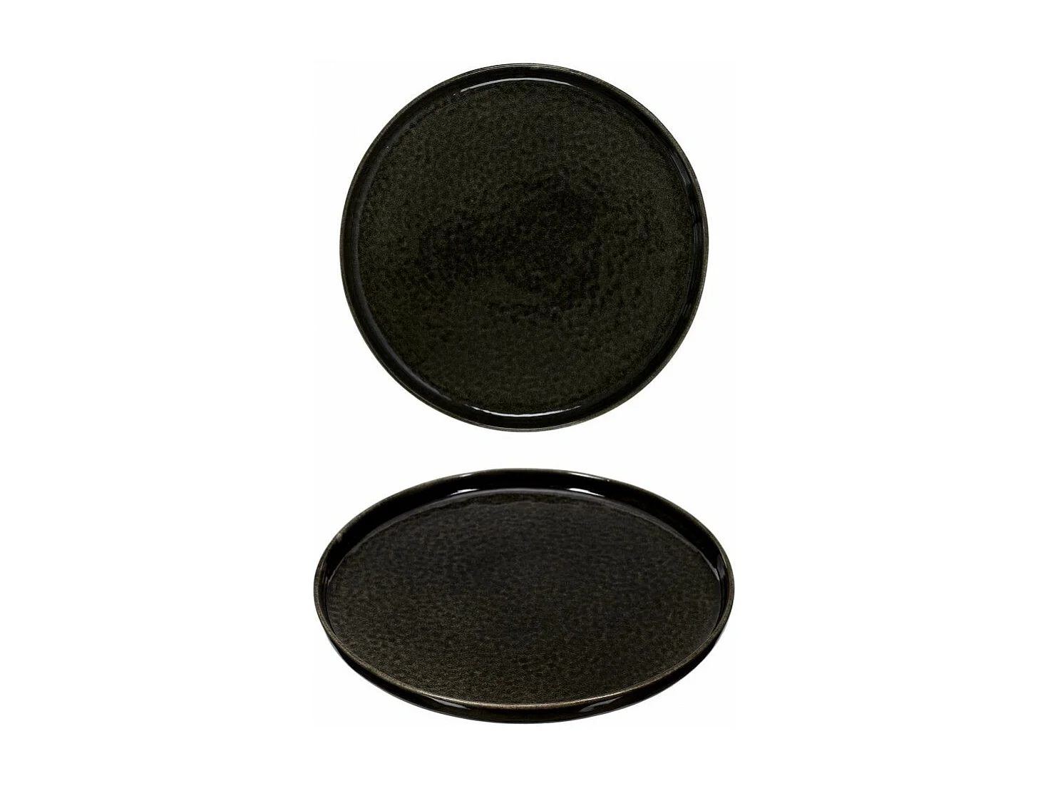 Lot de 6 Assiettes à Dessert "Gancia" 20cm Noir