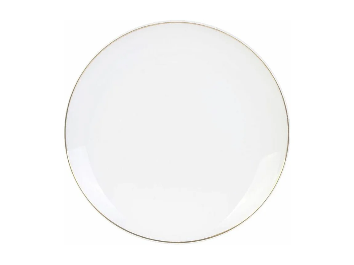 Lot de 6 Assiettes à Dessert "Liseré" 20cm Blanc