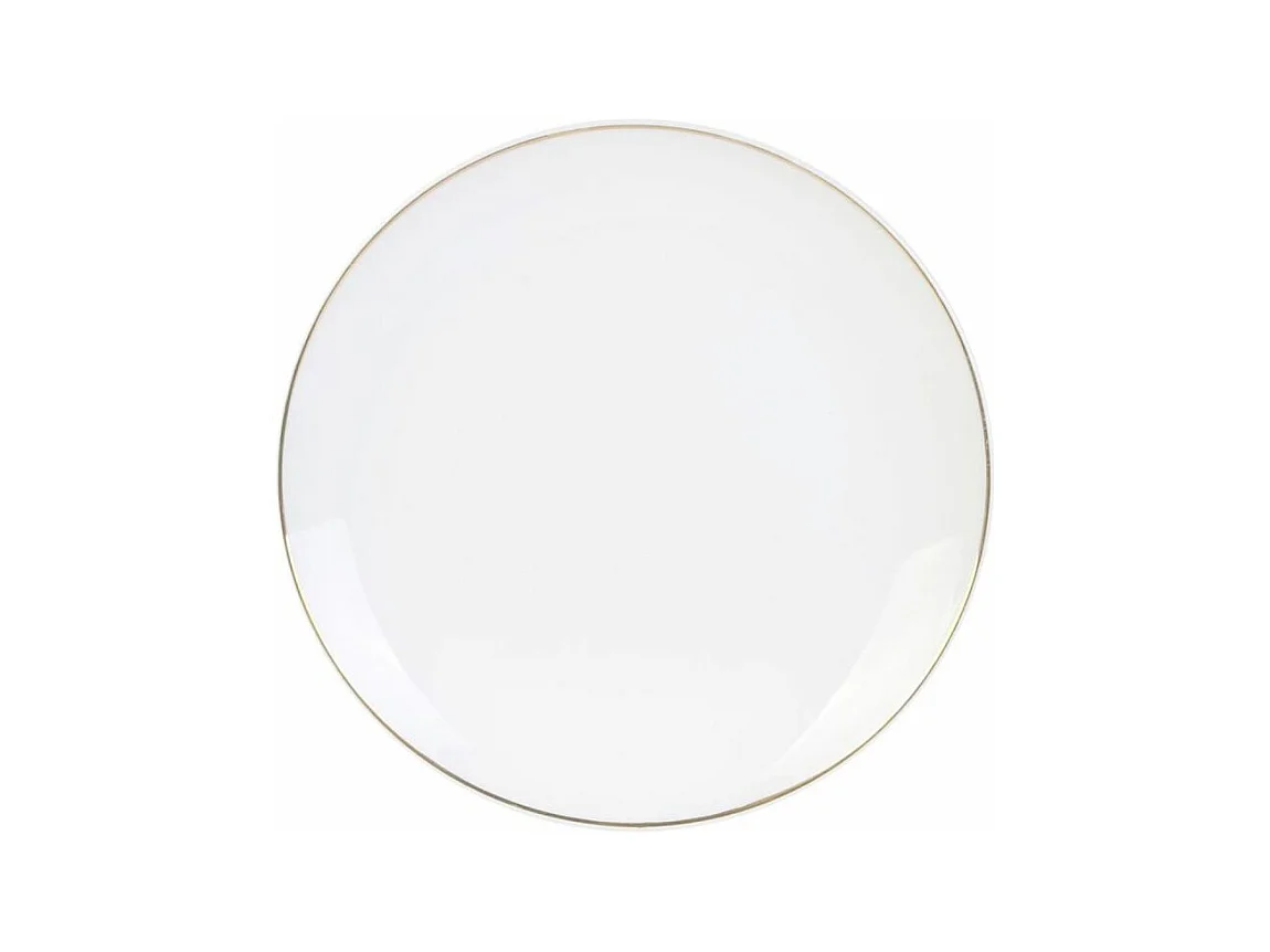 Lot de 6 Assiettes à Dessert "Liseré" 20cm Blanc