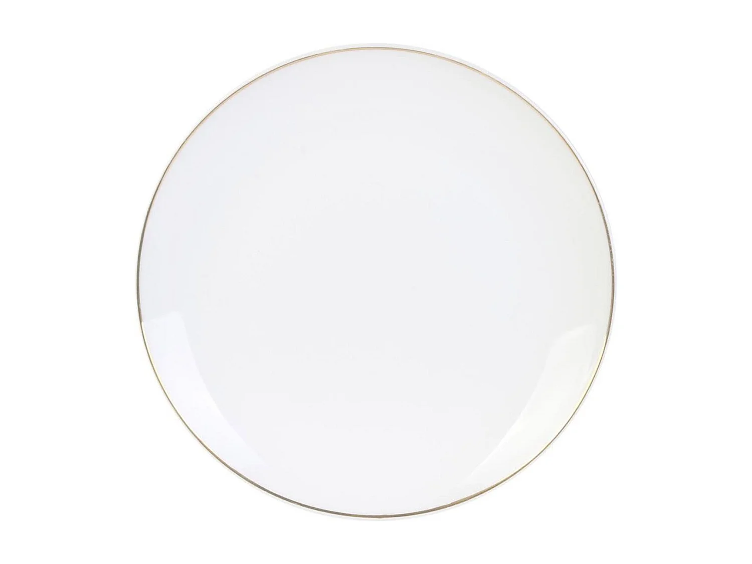 Lot de 6 Assiettes à Dessert "Liseré" 20cm Blanc