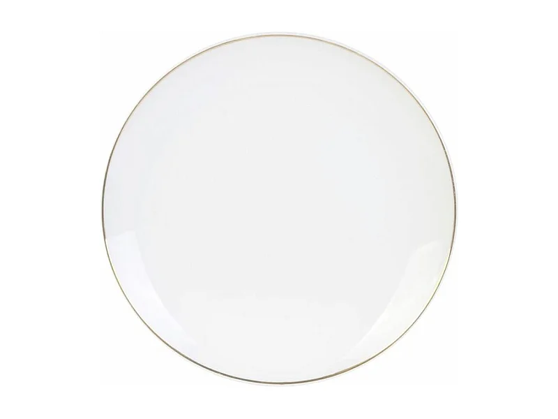 Lot de 6 Assiettes à Dessert "Liseré" 20cm Blanc