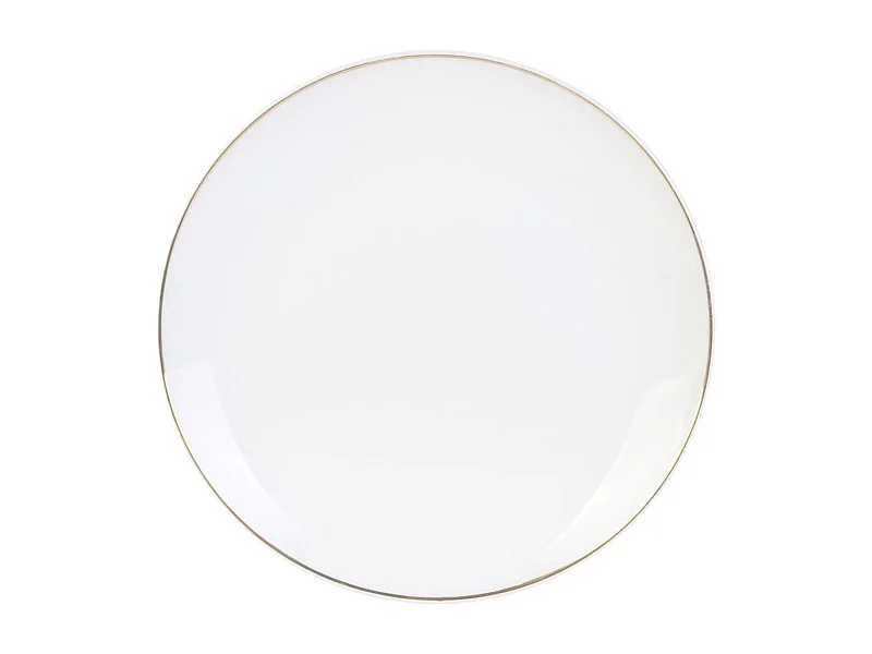 Lot de 6 Assiettes à Dessert "Liseré" 20cm Blanc