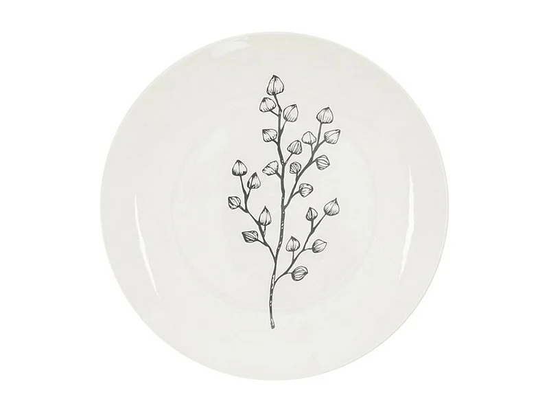 Lot de 6 Assiettes à Dessert "Cottage" 20cm Gris