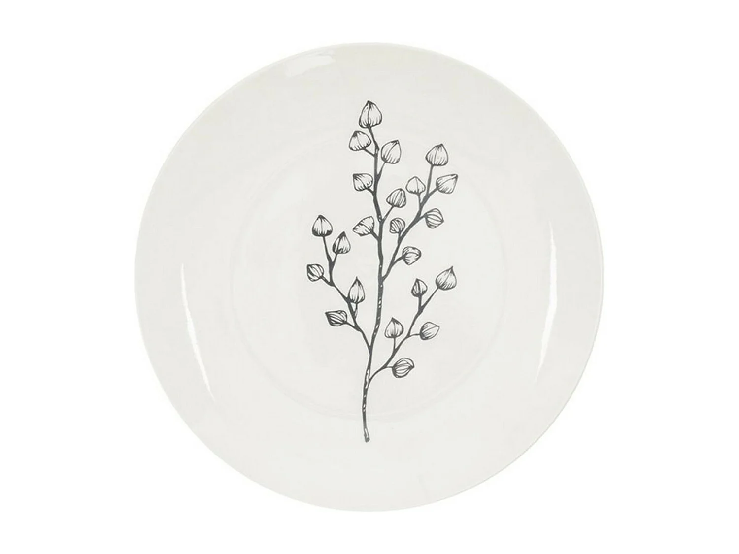 Lot de 6 Assiettes à Dessert "Cottage" 20cm Gris