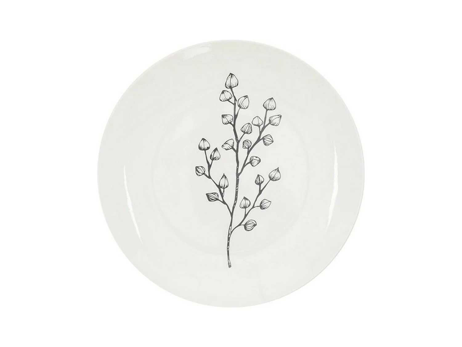 Lot de 6 Assiettes à Dessert "Cottage" 20cm Gris