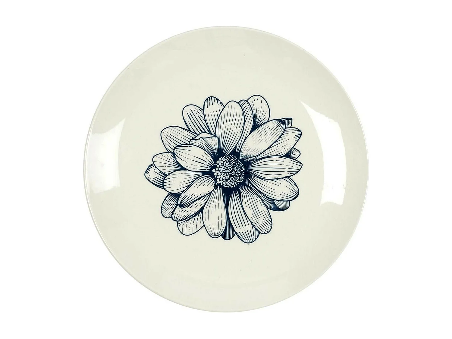 Lot de 6 Assiettes à Dessert "Cottage" 20cm Bleu