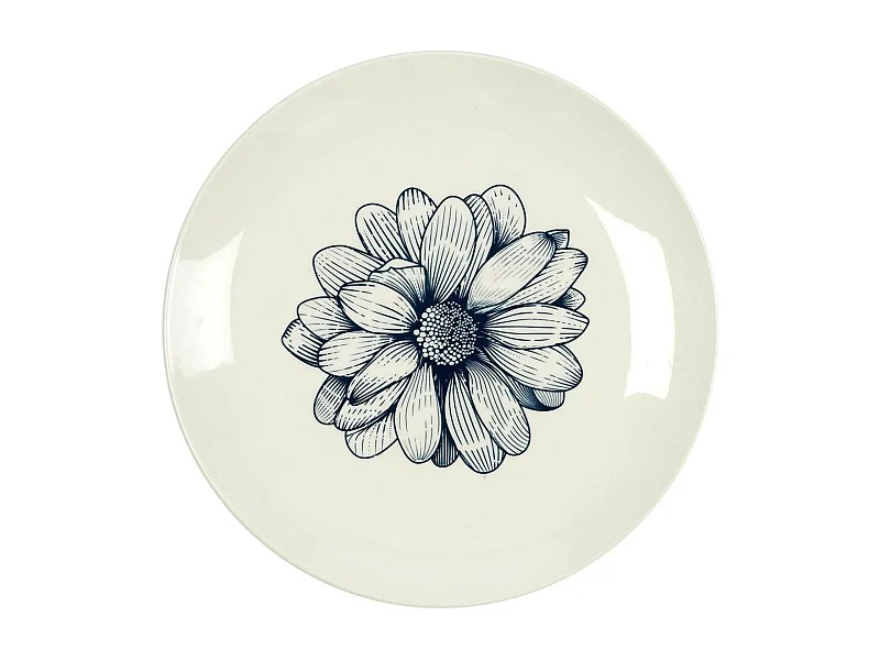 Lot de 6 Assiettes à Dessert "Cottage" 20cm Bleu