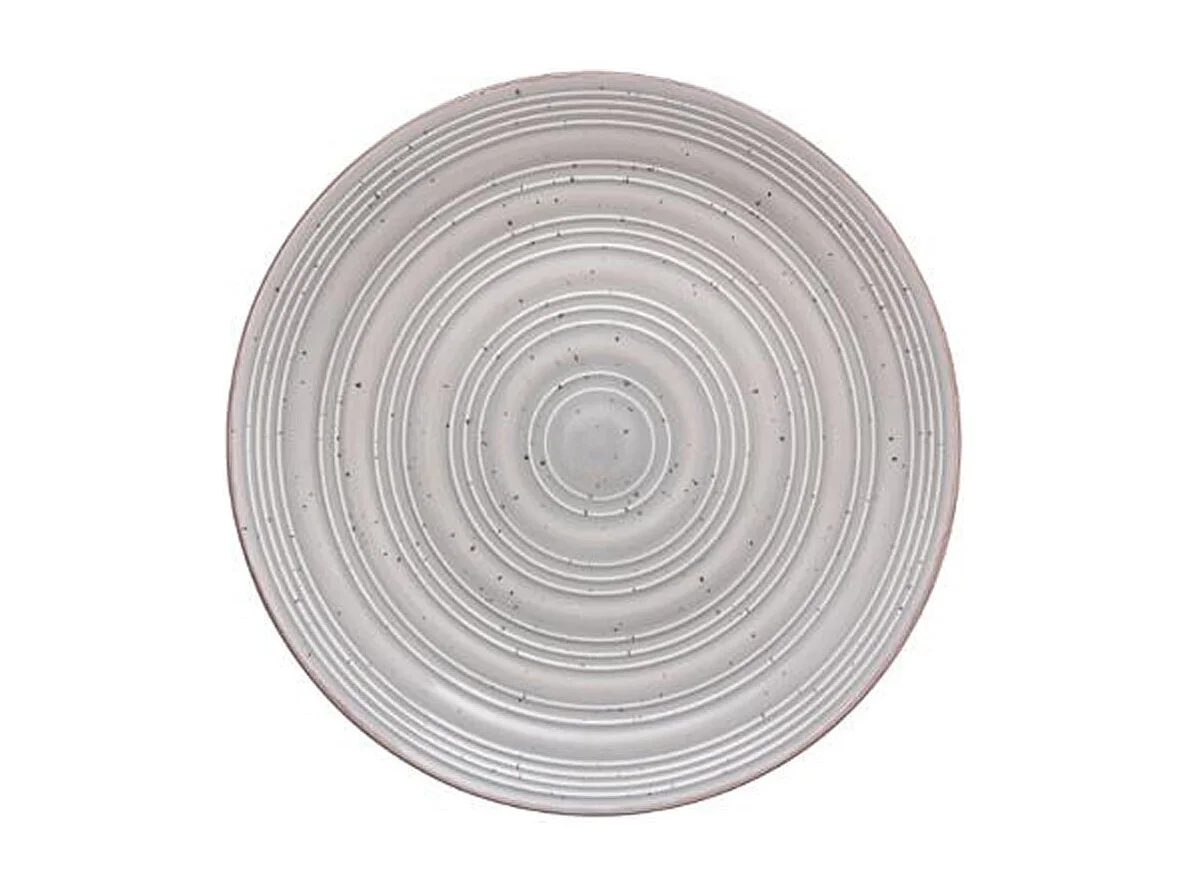 Lot de 6 Assiettes Plates "Natural" 28cm Gris