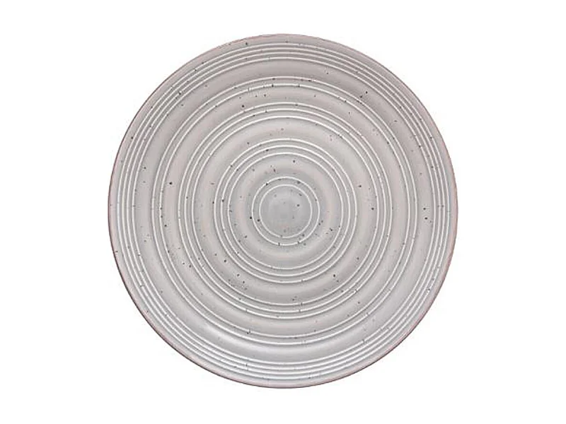 Lot de 6 Assiettes Plates "Natural" 28cm Gris
