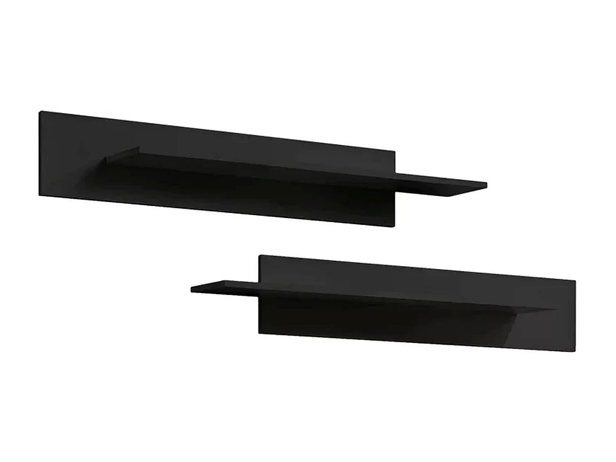 Lot de 2 Étagères Murales "Mix" 100cm Noir
