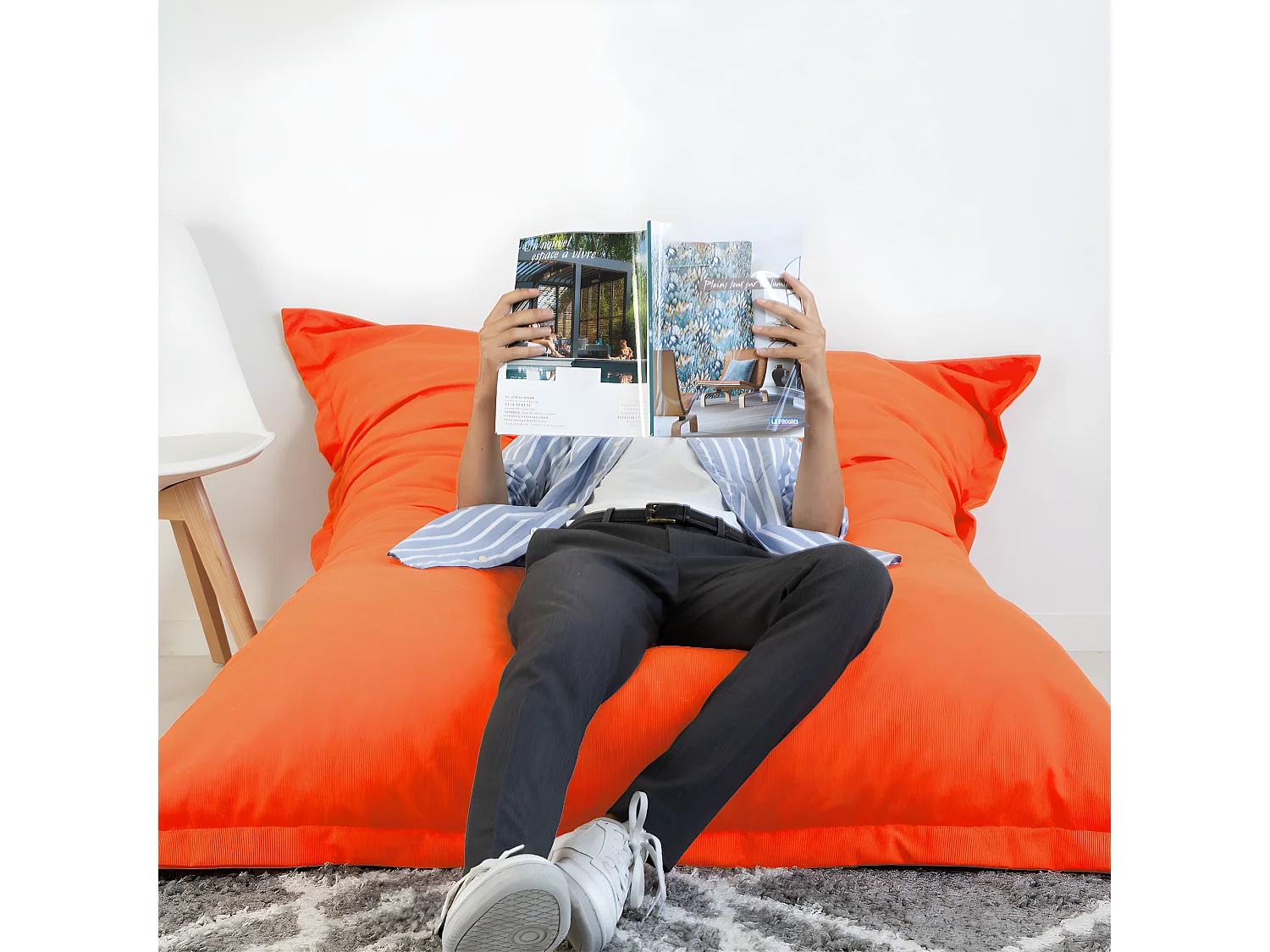 MATELAS POUR TOUS | Pouf Géant FLORIDA 100x140cm