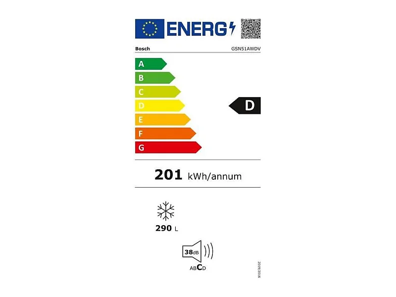 Bosch Congélateur armoire 70cm 289l no frost - gsn51awdv