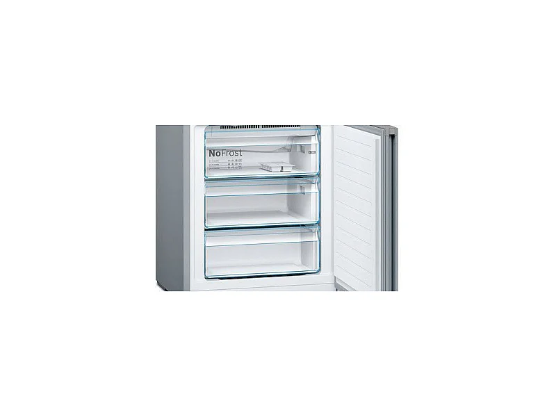 Bosch Serie 4 KGN49XLEA Frigorifero combinato da libera installazione 203 x 70 cm Metal look Classe E