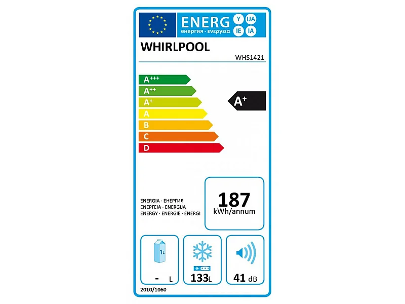 Whirlpool Congélateur coffre 58cm 132l - whs1421