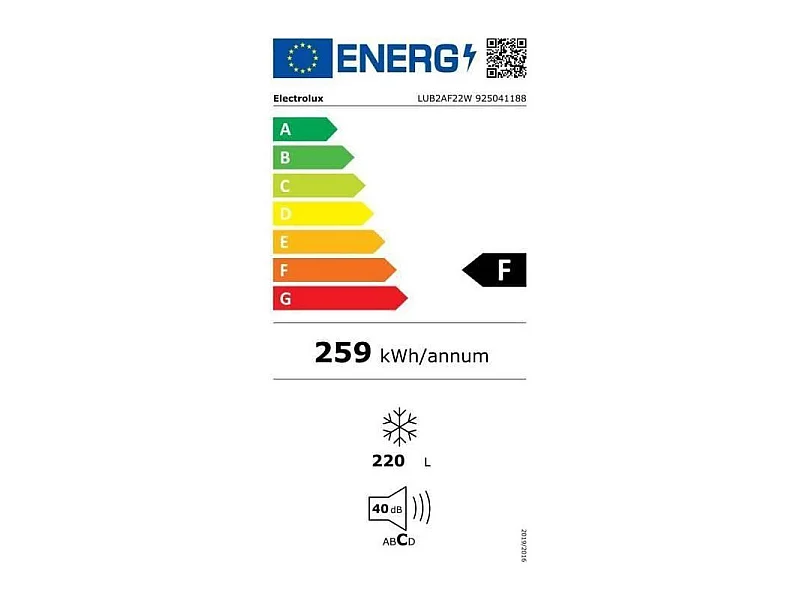 Electrolux Congélateur armoire 60cm 194l - lub2af22w