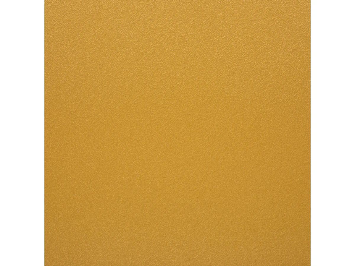 Lot de 4 tabourets de bar en polypropylène jaune, pieds en bois de hêtre