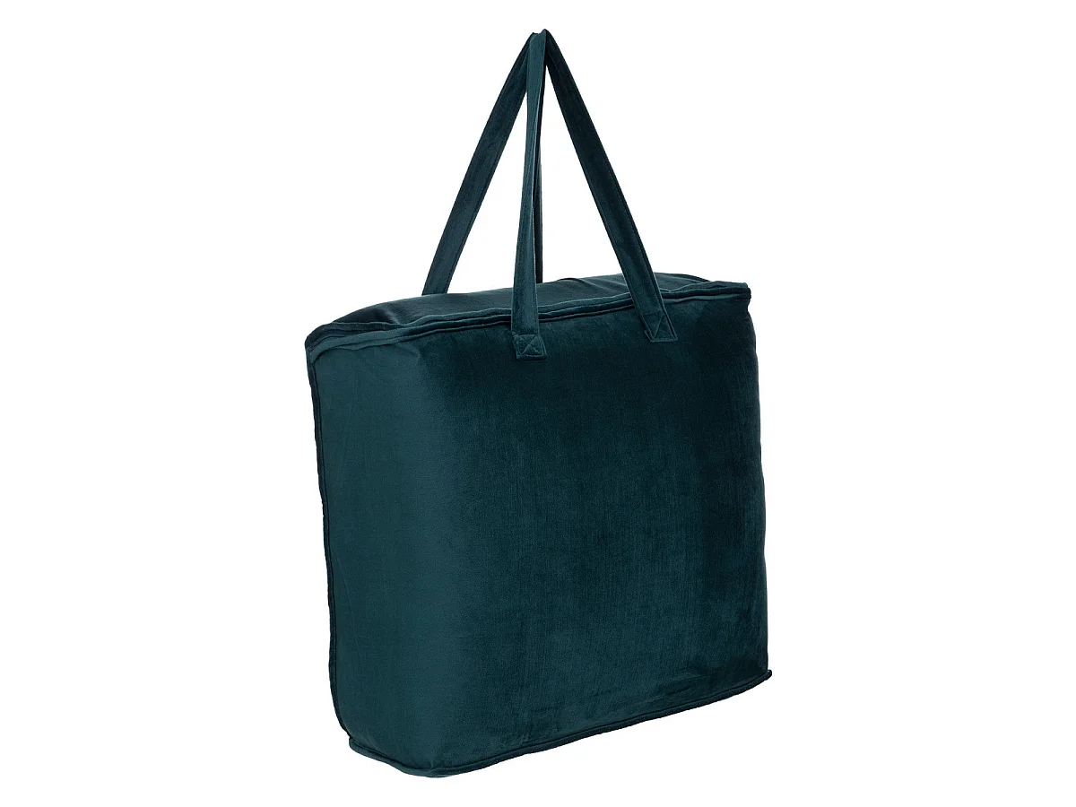 Dessus de lit en polyester coloris bleu foncé - L. 260 x P. 240 x H. 4 cm