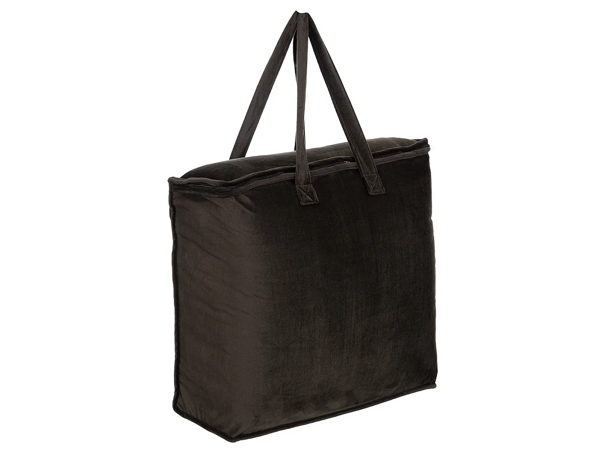 Dessus de lit en polyester coloris gris foncé - L. 260 x P. 240 x H. 4 cm