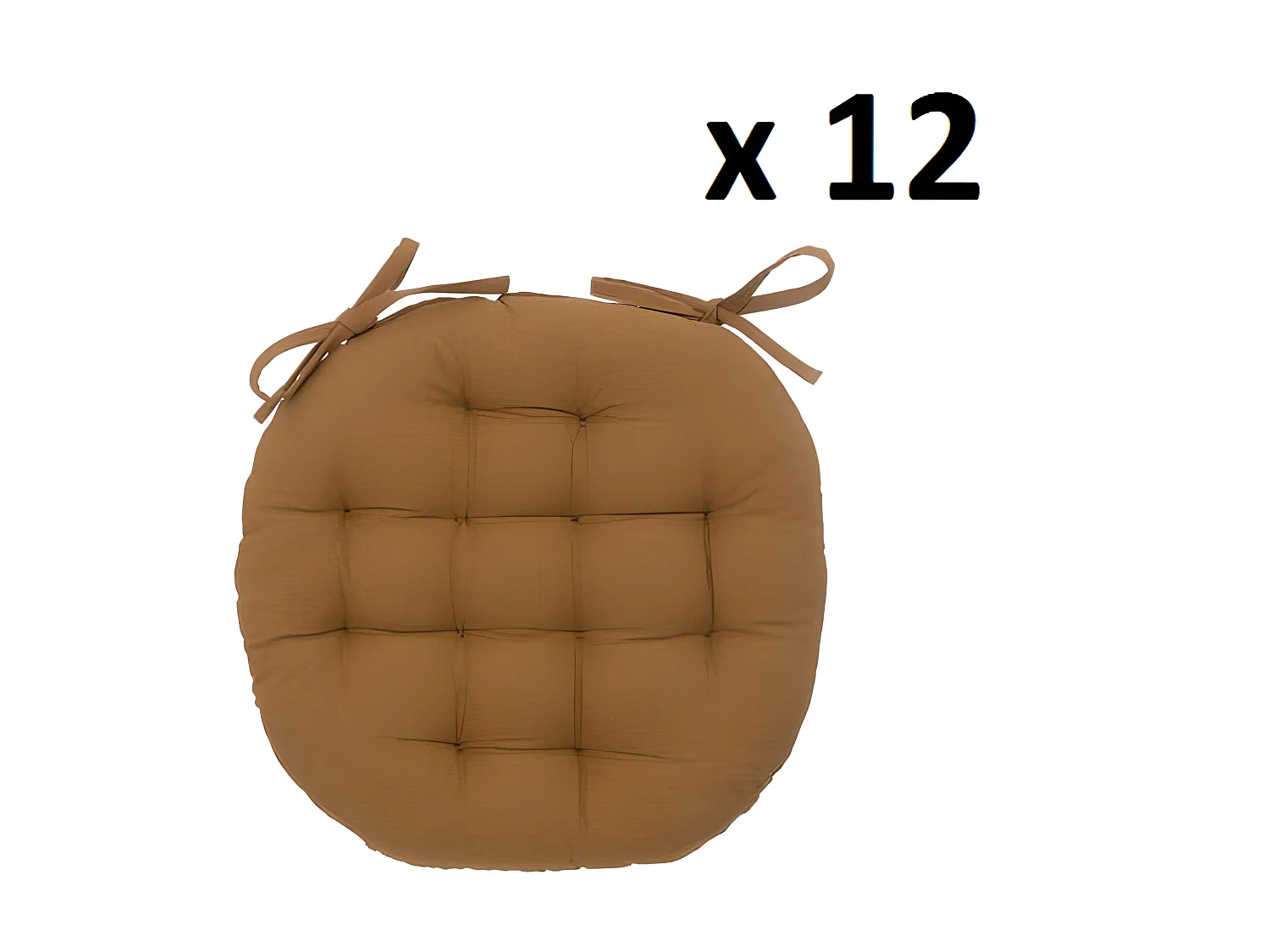 Lot de 12 coussin de chaise rond, galette de siège, coussin d'assise intérieur/extérieur