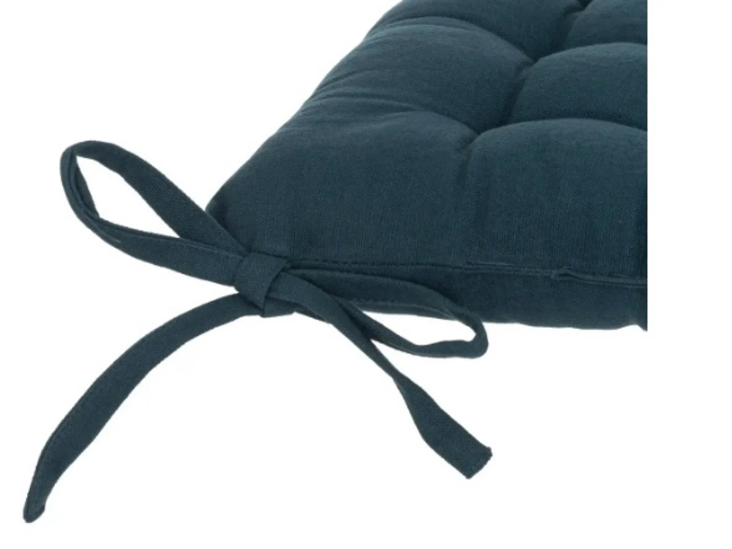 Lot de 12 coussins de chaise, coussin d'assise en coton coloris bleu foncé