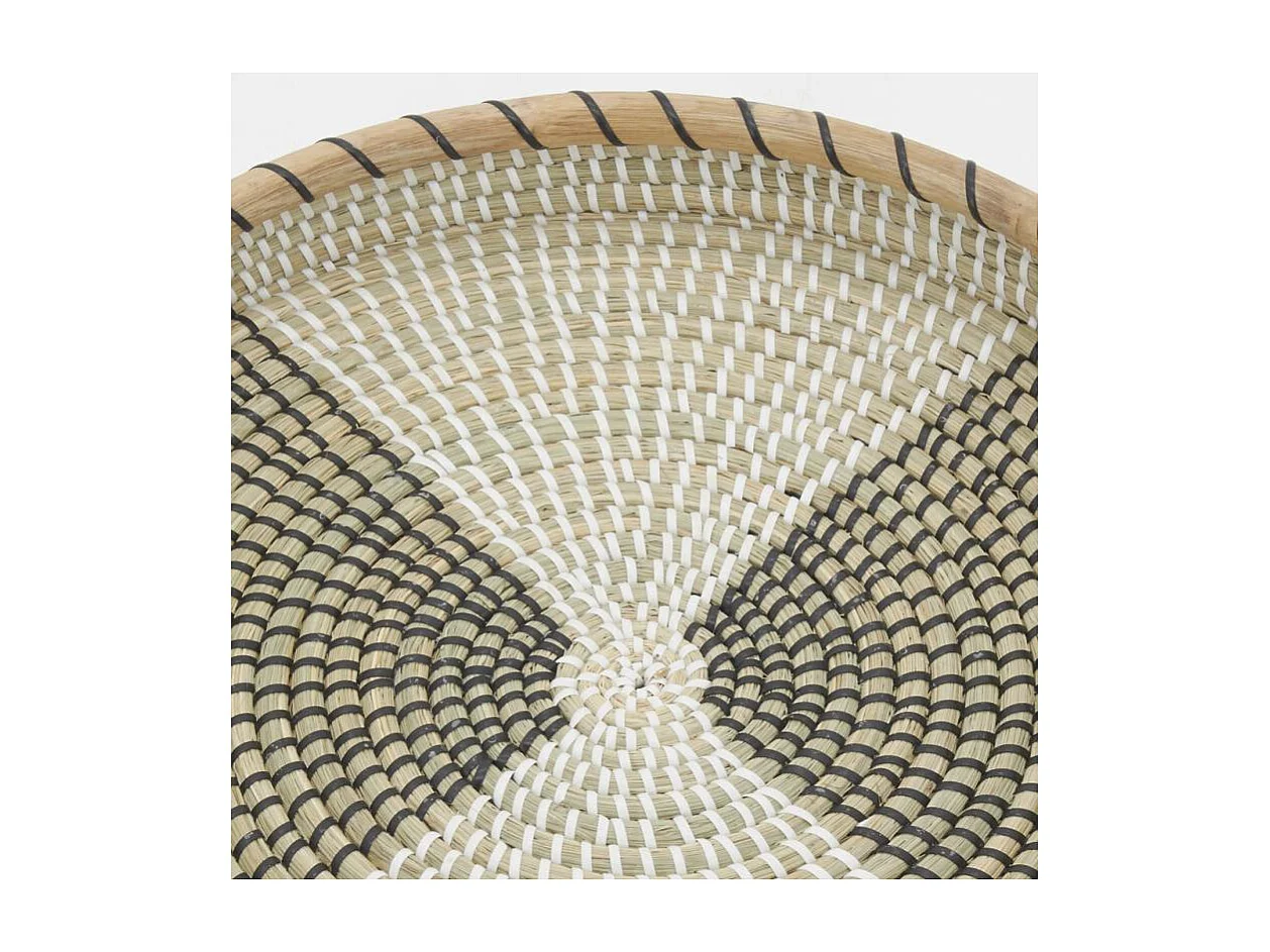 Plateaux en jonc et rotin (série de 2)