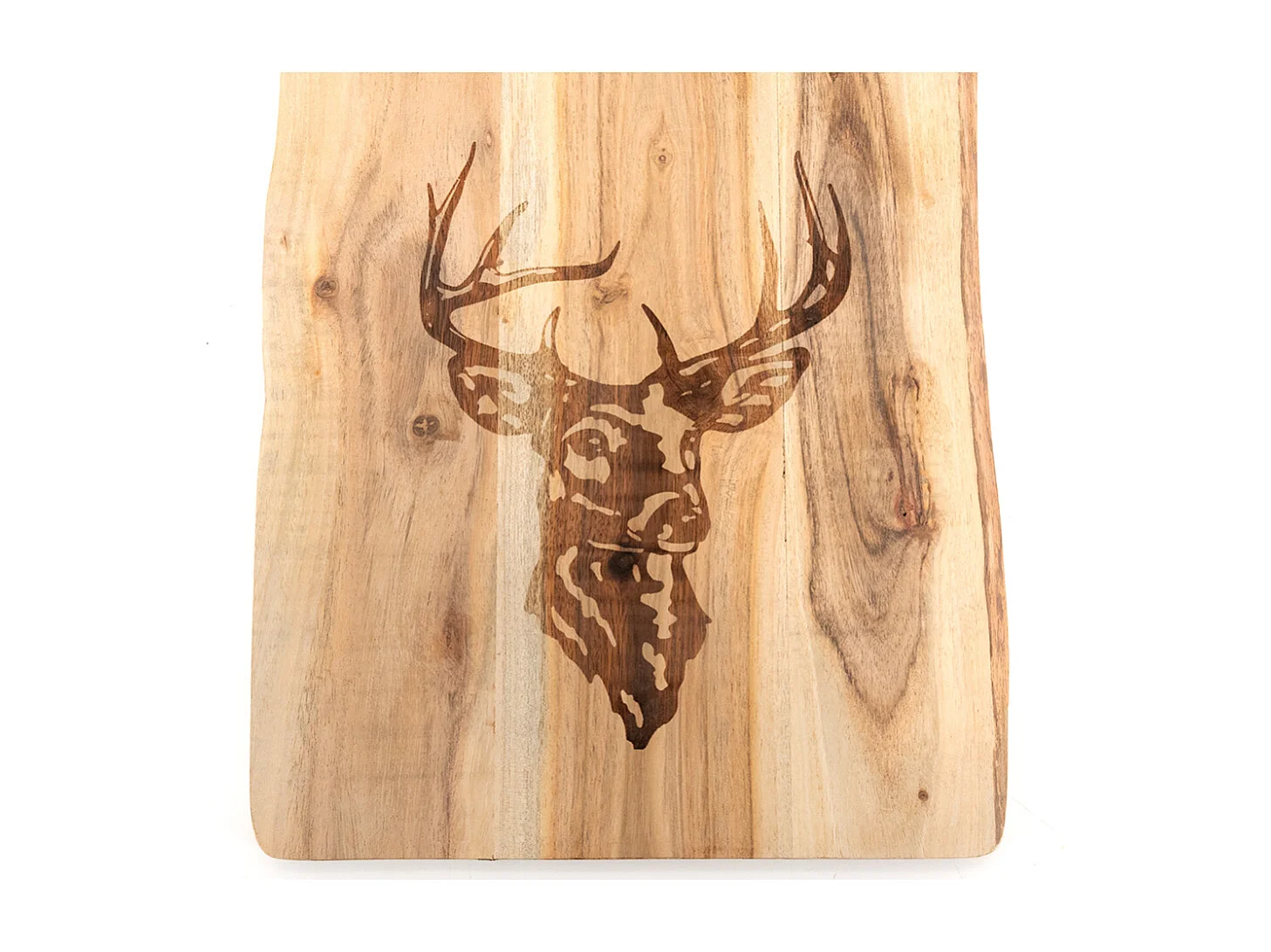 Grande planche à découper en bois d'acacia - Cerf Grand modèle