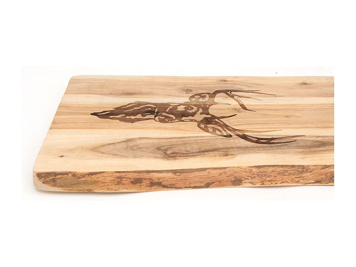 Grande planche à découper en bois d'acacia - Cerf Grand modèle